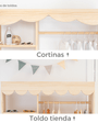 Armario Montessori de madera maciza con perchero y estantes - MINIPIU