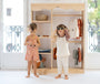 Armario Montessori de madera maciza con perchero y estantes - MINIPIU