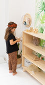 Estantería montessori de madera maciza de 4 estantes - MINIPIU