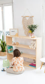 Estantería montessori de madera maciza de 4 estantes - MINIPIU