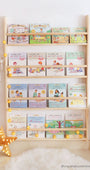 Librería montessori Lisa de madera maciza con 3 o 4 baldas - MINIPIU